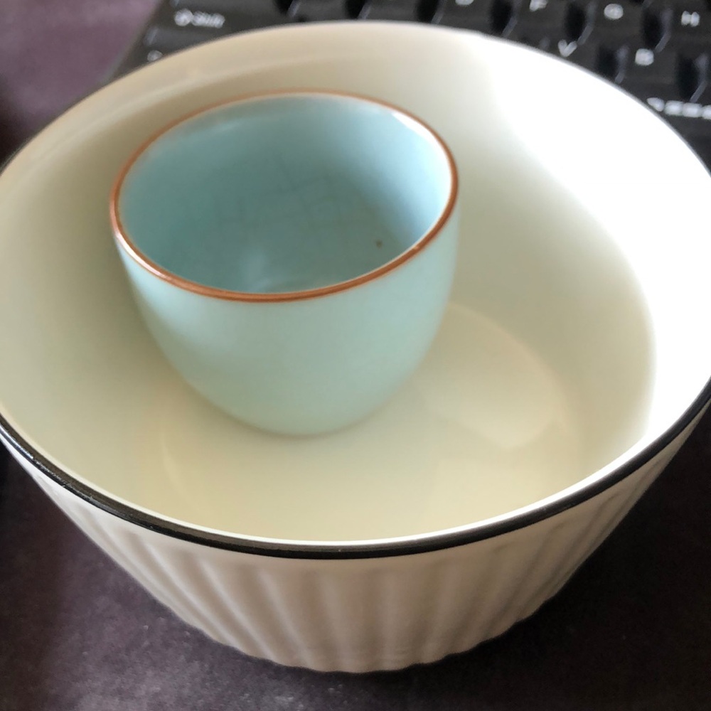 White and Blue Ceramic Bowl Set